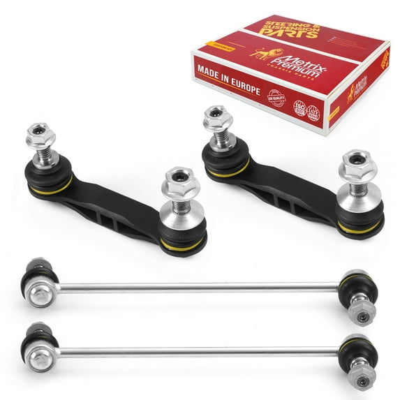 Metrix Premium Chassis Parts - 4 PC Front & Rear Sway Bar Stabilizer End Link Kit Fits 11-16 BMW 528i, 12-16 528i xDrive, 12-13 530i, 14-16 535d, 14-16 535d xDrive, K750407, K750408