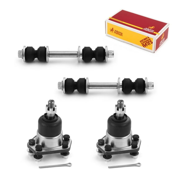 Metrix Premium Chassis Parts - 4 PC Front Sway Bar Stabilizer End Link & Front Upper Ball Joint Kit Fits 71-73 Buick Centurion, 76 Cadillac Seville, 73-77 Pontiac LeMans K700532 K5208