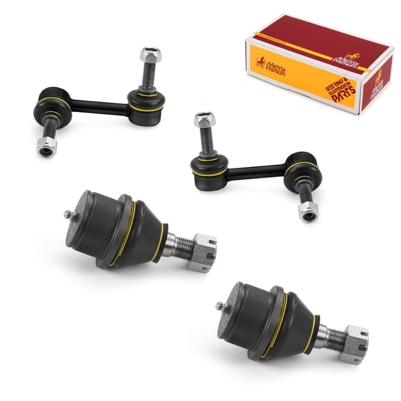 Metrix Premium Chassis Parts - 4 PC Front Sway Bar Stabilizer End Link & L/R Front Lower Ball Joint Kit Fits 02-03 Chevrolet Trailblazer, GMC Envoy, Oldsmobile Bravada K6666 K6665 K6663