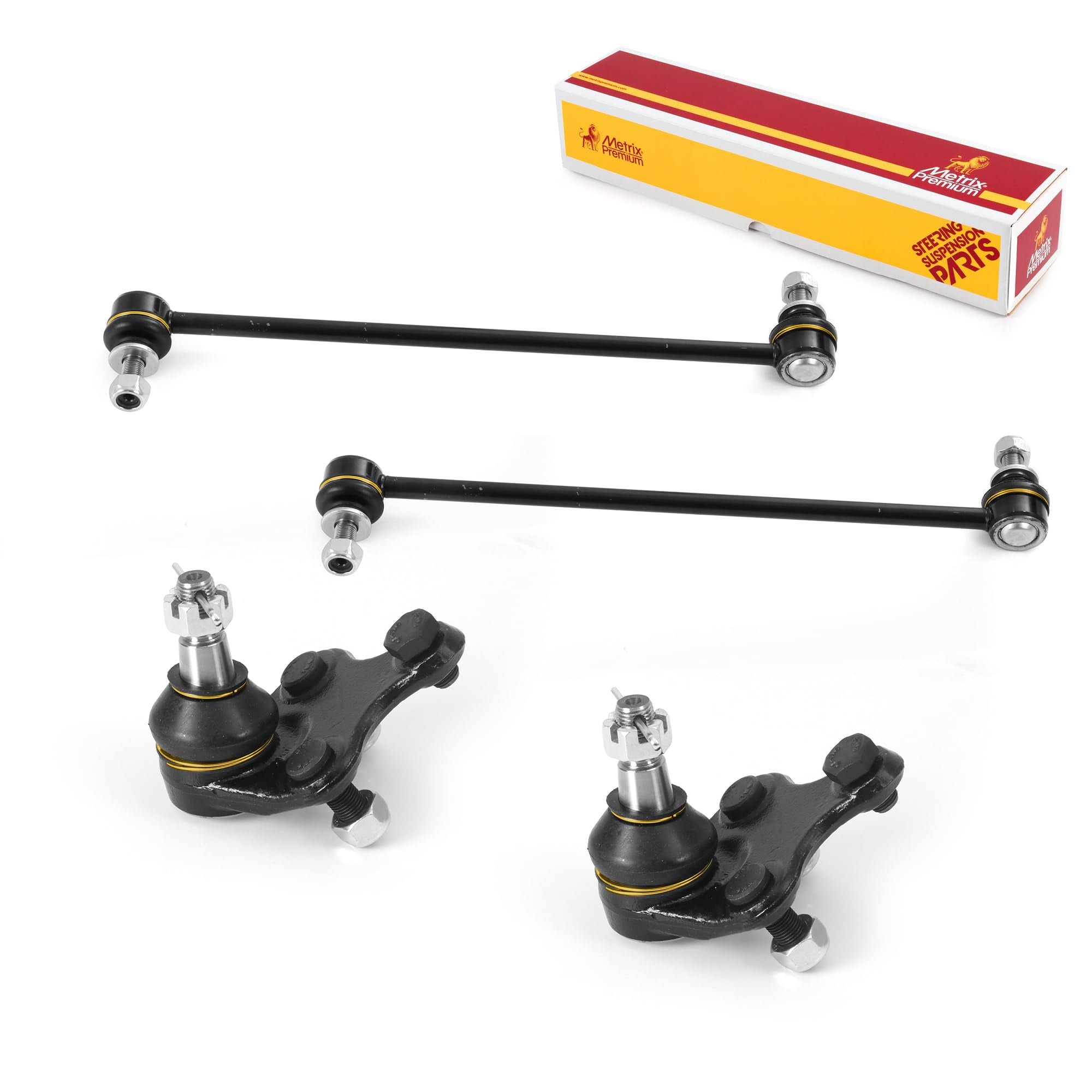Metrix Premium Chassis Parts - 4 PC Front Sway Bar Stabilizer End Link & L/R Front Lower Ball Joint Kit Fits 17-18 Toyota Corolla iM, 06-18 RAV4, 10-12 Lexus HS250h, 11-16 Scion tC, K750043 K500062