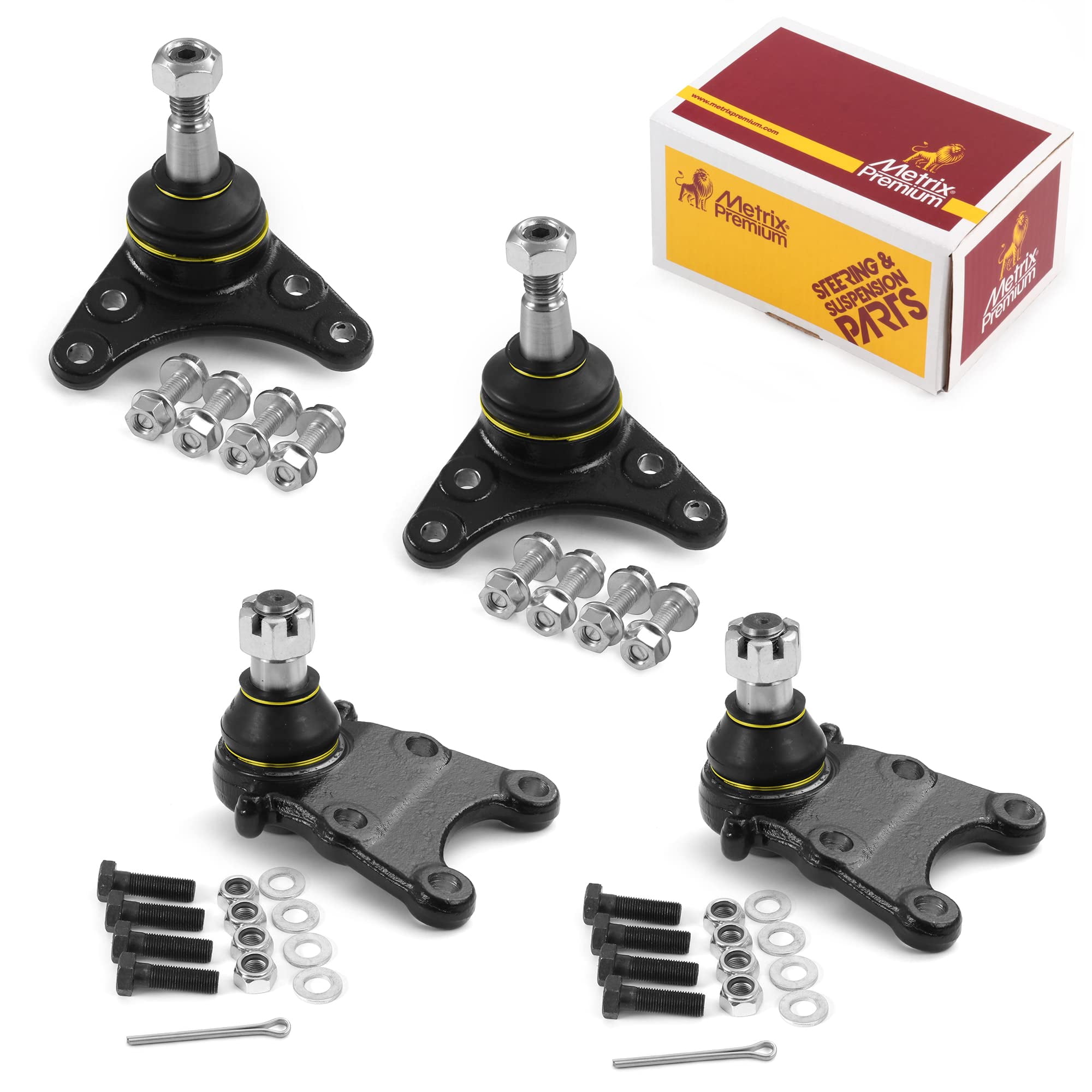 Metrix Premium Chassis Parts - 4 PC Front Upper & Front Lower Ball Joint Kit Fits 07-08 Isuzu i-290, 08 i-370 RWD, 09-12 Chevrolet Colorado RWD, 04-12 GMC Canyon, K80997 K80764