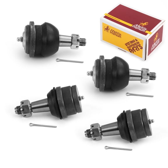 Metrix Premium Chassis Parts - 4 PC Front Upper & Front Lower Ball Joint Kit Fits 99 Dodge Ramcharger (Mexico), 95-96 Ramcharger (Mexico), 94-99 Ram 1500 RWD, Replacement K7201, K7206T
