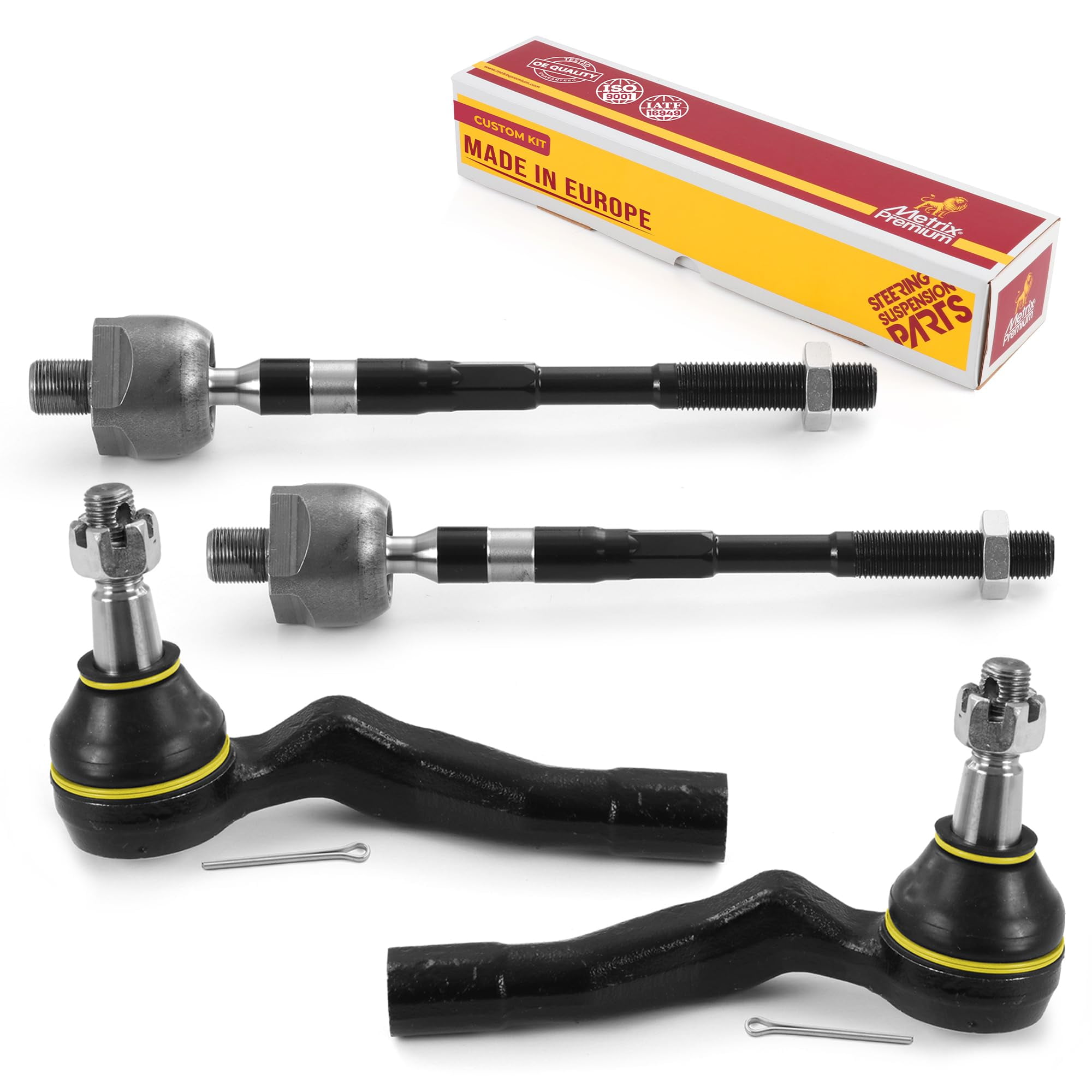 Metrix Premium Chassis Parts - 4 PC Inner & Outer Tie Rod End Kit Fits 2003-2006 Infiniti G35, 2007 Infiniti G35, 2003-2009 Nissan 350Z, Replacement EV80279, ES80579, ES80578