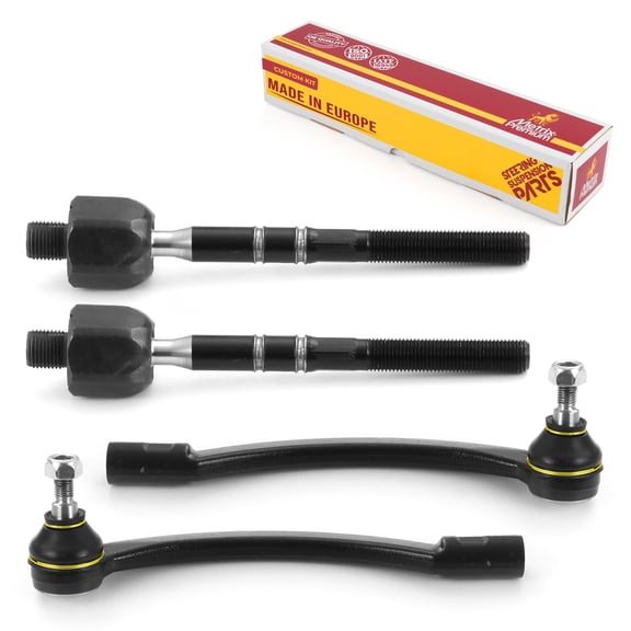 Metrix Premium Chassis Parts - 4 PC Inner & Outer Tie Rod End Kit Fits 2003 Mini Cooper, 2002 Mini Cooper, Replacement EV800566, ES800520, ES800521
