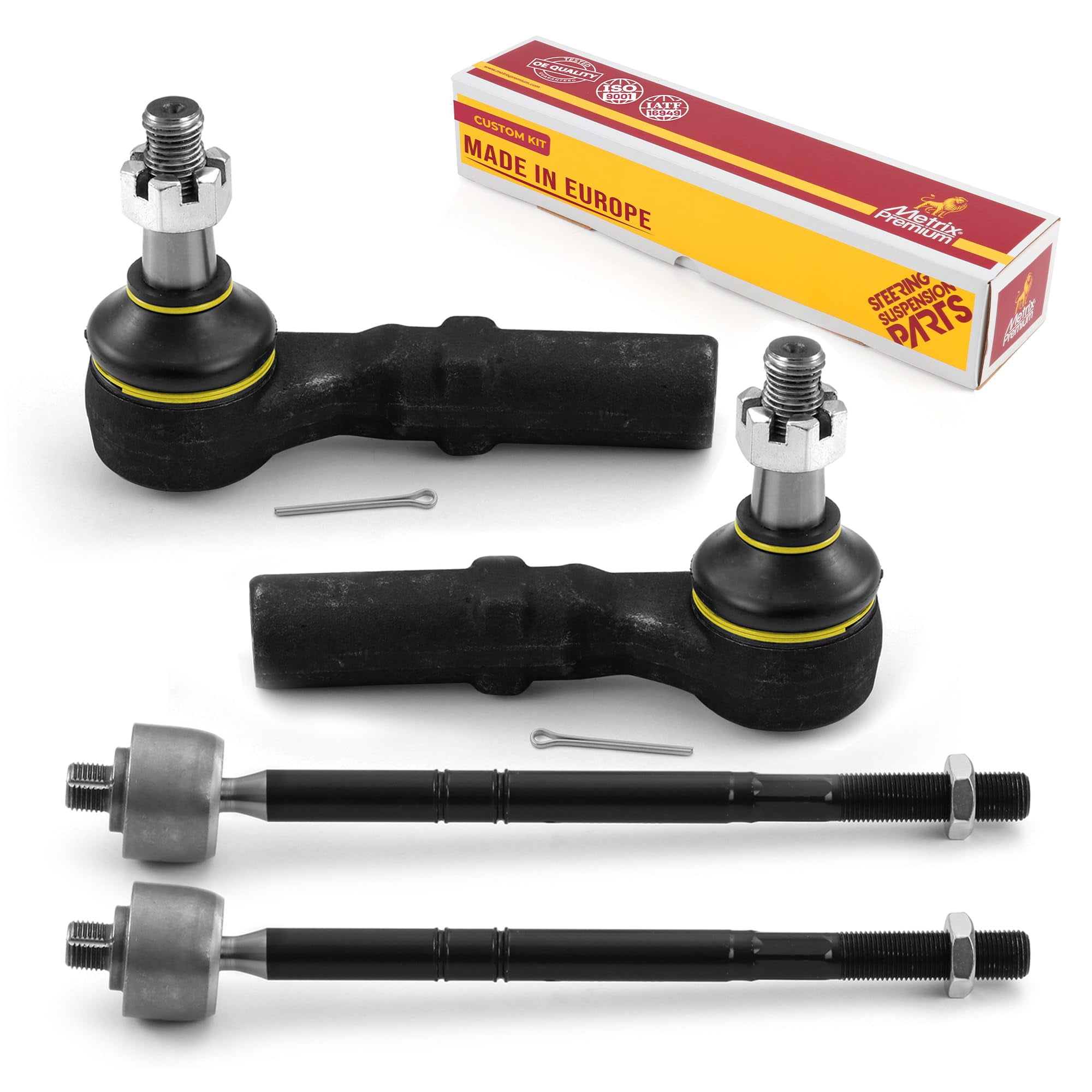 Metrix Premium Chassis Parts-4 PC Inner & Outer Tie Rod End Kit Fits 06-10 Jeep Commander,05-10 Jeep Grand Cherokee,Replacement EV80782,ES80643,ES80644