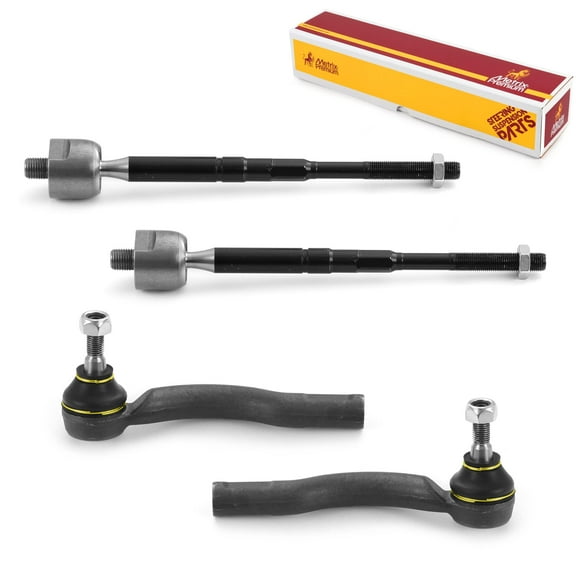 Metrix Premium Chassis Parts - 4 PC Inner & Outer Tie Rod End Kit Fits 2007-2012 Nissan Sentra, Replacement EV800820, ES800575, ES800574