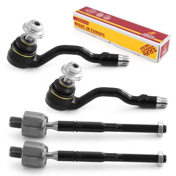 Metrix Premium Chassis Parts - 4 PC Inner & Outer Tie Rod End Kit Fits 2008-2014 BMW X6, 2007-2013 BMW X5, Replacement EV800298, ES800684