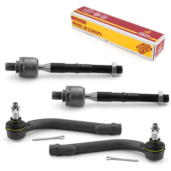 Metrix Premium Chassis Parts - 4 PC Inner & Outer Tie Rod End Kit Fits 11-13 Kia Sorento,07-12 Hyundai Santa Fe,Replacement EV800231,ES800035,ES800055