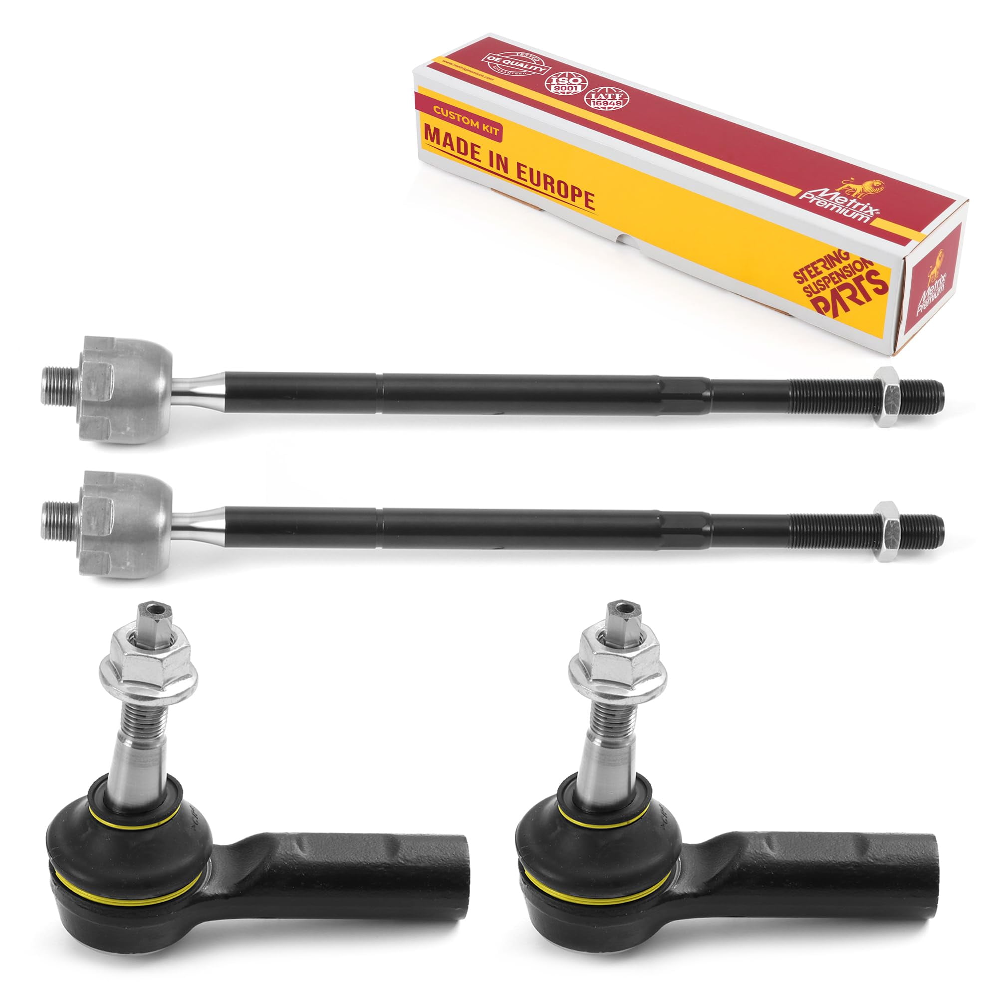 Metrix Premium Chassis Parts - 4 PC Inner & Outer Tie Rod End Kit Fits 2019-2022 Ram 1500 Classic, 2013-2018 Ram 1500, Replacement EV800958, ES801123