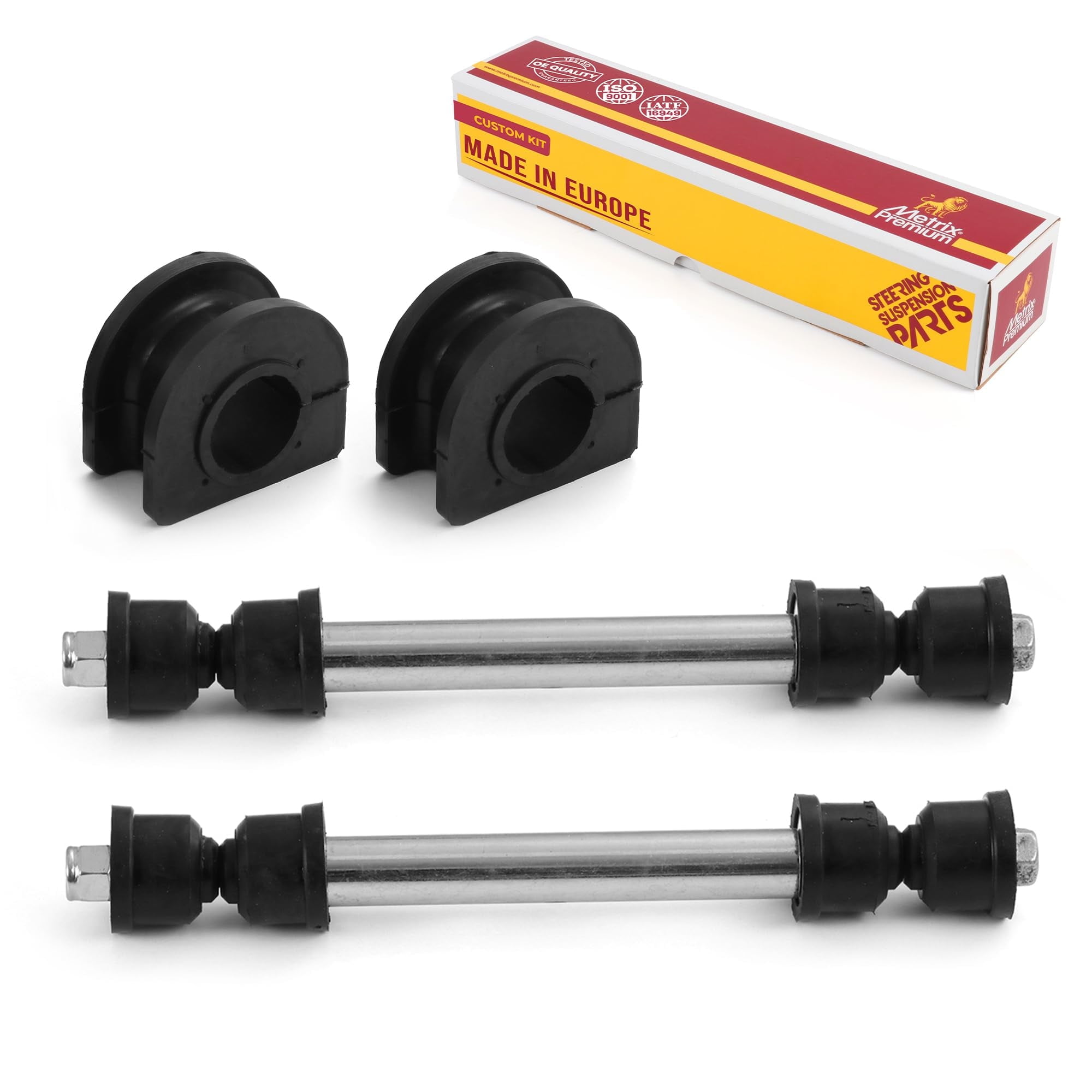 Metrix Premium Chassis Parts - 4 PC L/R Front Sway Bar Stabilizer End Link & Front Stabilizer Bar Bushing Kit Fits 02-06 Cadillac Escalade, Chevrolet Avalanche 1500, 2500 K700539 K80631 K6439