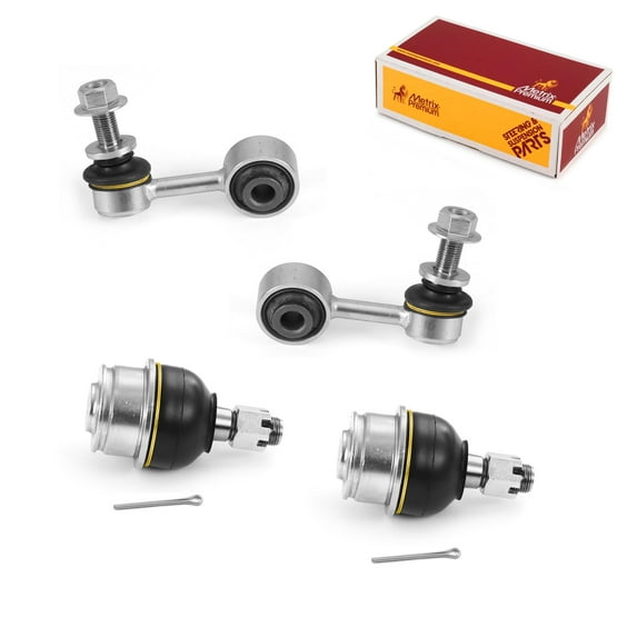 Metrix Premium Chassis Parts - 4 PC L/R Front Sway Bar Stabilizer End Link & L/R Front Lower Ball Joint Kit Fits 08-22 Toyota Sequoia, 07-21 Tundra, Replacement K750179 K750180 K500224