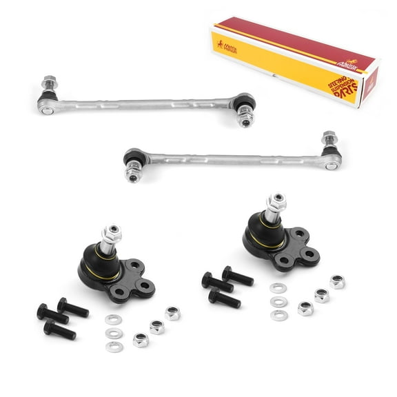 Metrix Premium Chassis Parts - 4 PC L/R Front Sway Bar Stabilizer End Link & L/R Front Lower Ball Joint Kit Fits 10-17 Chevrolet Equinox, 10-17 GMC Terrain, K750188, K750189, K500227