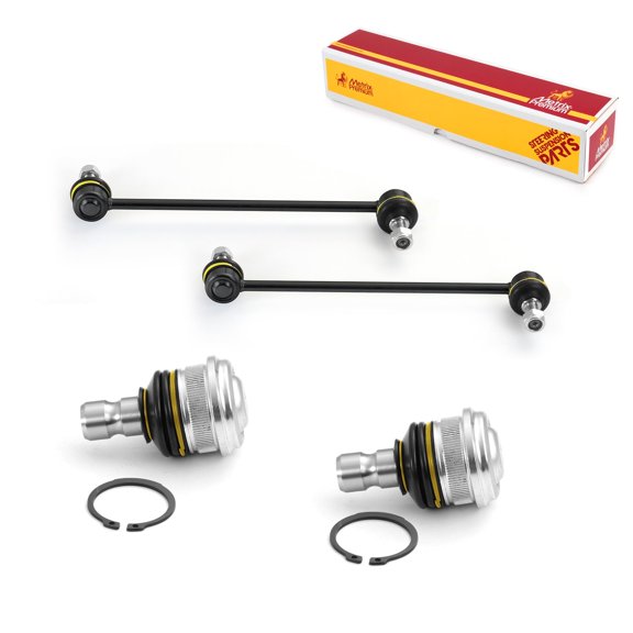 Metrix Premium Chassis Parts - 4 PC L/R Front Sway Bar Stabilizer End Link & L/R Front Lower Ball Joint Kit Fits 2012-2022 Kia Rio, Replacement K750523, K500229
