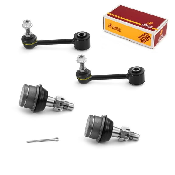 Metrix Premium Chassis Parts - 4 PC L/R Front Sway Bar Stabilizer End Link & L/R Front Lower Ball Joint Kit Fits 2018 Jeep Wrangler JK, 07-17 Jeep Wrangler, Replacement K750453, K3185