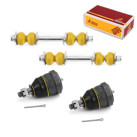 Metrix Premium Chassis Parts - 4 PC L/R Front Sway Bar Stabilizer End Link & L/R Front Lower Ball Joint Kit Fits 73-77 Buick Century, 77-84 Cadillac DeVille, 70-81 Pontiac Firebird, K5252, K6145T