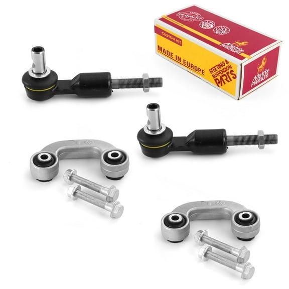 Metrix Premium Chassis Parts - 4 PC Outer Tie Rod End & Front Sway Bar Stabilizer End Link Kit Fits 01-02 Audi Allroad Quattro, 01-03 S8, 97-99 A8, 97-03 A8 Quattro, ES3646, K80483