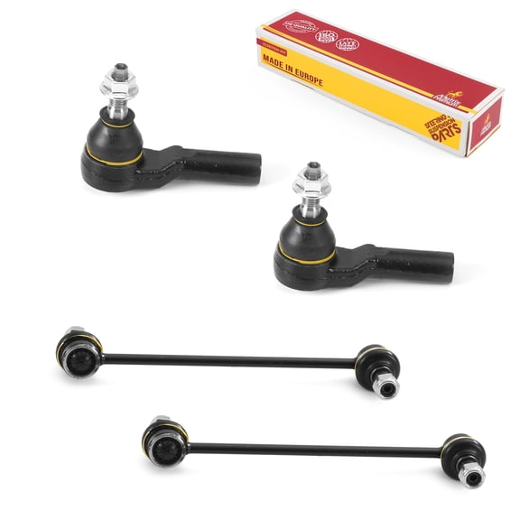 Metrix Premium Chassis Parts - 4 PC Outer Tie Rod End & Front Sway Bar Stabilizer End Link Kit Fits 01-02 Saturn L100, 01-03 L200, 01-05 L300, 01-03 LW200, 01-03 LW300, ES800073, K5345