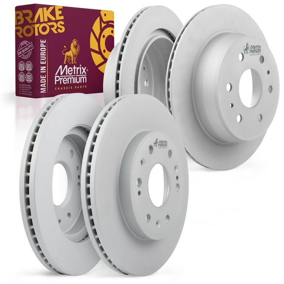 Metrix Premium Chassis Parts - 4 PCS Front/Rear Coated Brake Rotor Kit Fits Cadillac Escalade, Chevrolet Avalanche, Silverado 1500, GMC Yukon, XL, XL 1500, Sierra 1500, 580279FZN, 580422FZN