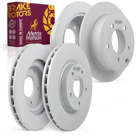 Metrix Premium Chassis Parts - 4 PCS Front/Rear Coated Brake Rotor Kit Fits 2007-2010 Chrysler Sebring, 2011-2014 200, 2008-2014 Dodge Avenger, 2007-2012 Caliber, 2007-2017 Jeep Compass 07-17 Patriot