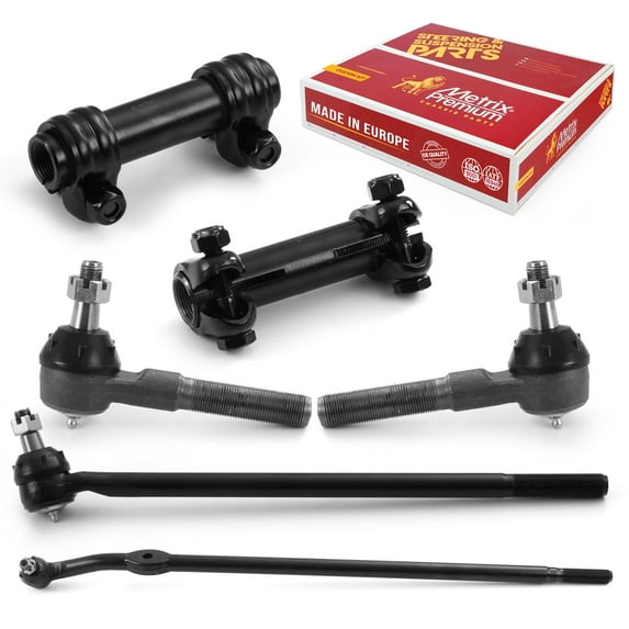 Metrix Premium Chassis Parts - 6 PC Front Tie Rod End Kit Fits 80-85 Ford Bronco, F-150 4WD, F-150 RWD, F-250 RWD, F-350 RWD, DS1017T, DS1018T, ES2077RT, ES2078LT, ES2079S, ES2080S, Made in Europe
