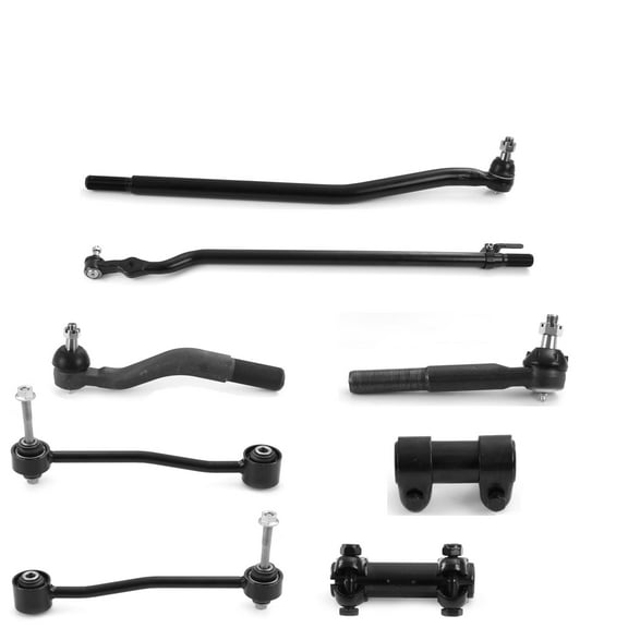Metrix Premium Chassis Parts - 8 PC Front End Suspension Kit Fits 00-05 Ford Excursion 4WD, 00-04 F-250 Super Duty 4WD, F-350 Super Duty, Tie Rod Ends, Adjusting Sleeves, Sway Bar Links