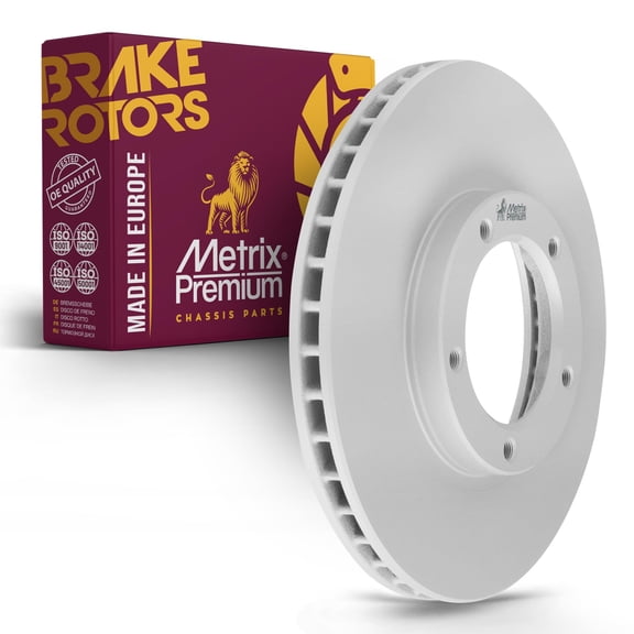Metrix Premium Chassis Parts - 10 inch (254mm) Front Coated Vented Disc Brake Rotor Fits 1995-2004 Toyota Tacoma 5 Lug; not Pre Runner, 96566R, Made in Europe