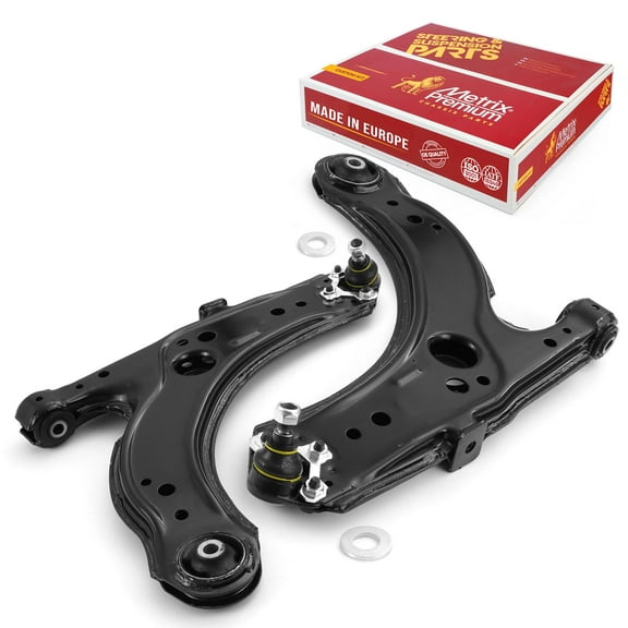 Metrix Premium Chassis Parts - Front Left & Right Lower Control Arm Kit Fits 98-03 Audi A3 (Mexico), 04-05 A3 (Mexico), 01-05 Seat Leon, 98-10 Volkswagen Beetle, 520-760, 524-143, Made in Europe