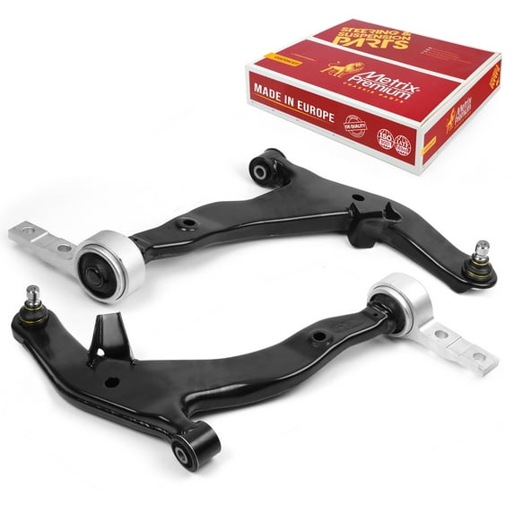 Metrix Premium Chassis Parts - Front Left & Right Lower Control Arm w Ball Joint & Bushing Assembly Kit Fits 08 Nissan Murano (Mexico), 03-07 Murano, Replacement RK620558, RK620559, Made in Europe