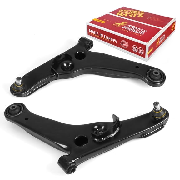 Metrix Premium Chassis Parts - Front Left & Right Lower Control Arm w Ball Joint & Bushing Assembly Kit Fits 2003-2006 Mitsubishi Outlander, Replacement RK620546, RK620547, Made in Europe