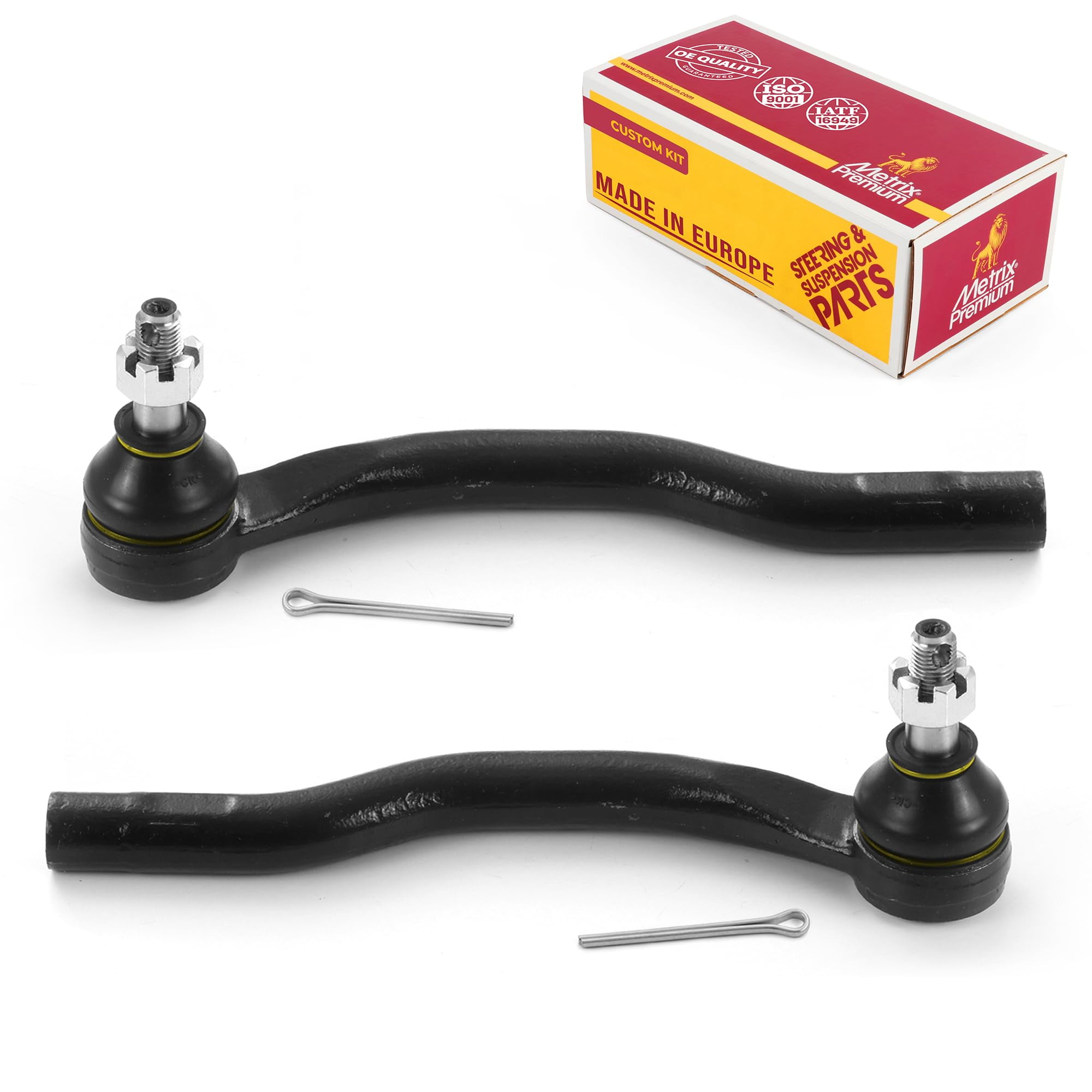 Metrix Premium Chassis Parts - Front Left & Right Outer Tie Rod End Kit Fits 2009-2013 Mazda 6, Replacement ES800855, ES800856, Made in Europe