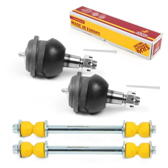 Metrix Premium Chassis Parts GDX - 4 PC Front Sway Bar Stabilizer End Link & Upper Ball Joint Kit Fits 1994-1999 Dodge Ram 1500, Ram 2500 RWD Heavy Duty Easy Fit Link, K700542, K7206T