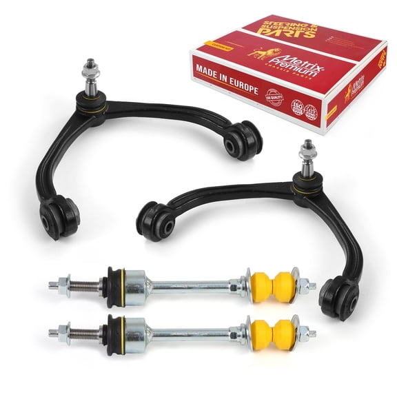 Metrix Premium Chassis Parts GDX - 4 PC Front Upper Control Arm & Front Sway Bar Stabilizer End Link Kit Fits 06-09 Mitsubishi Raider, 05-10 Dodge Dakota, Replacement RK620006, K750263