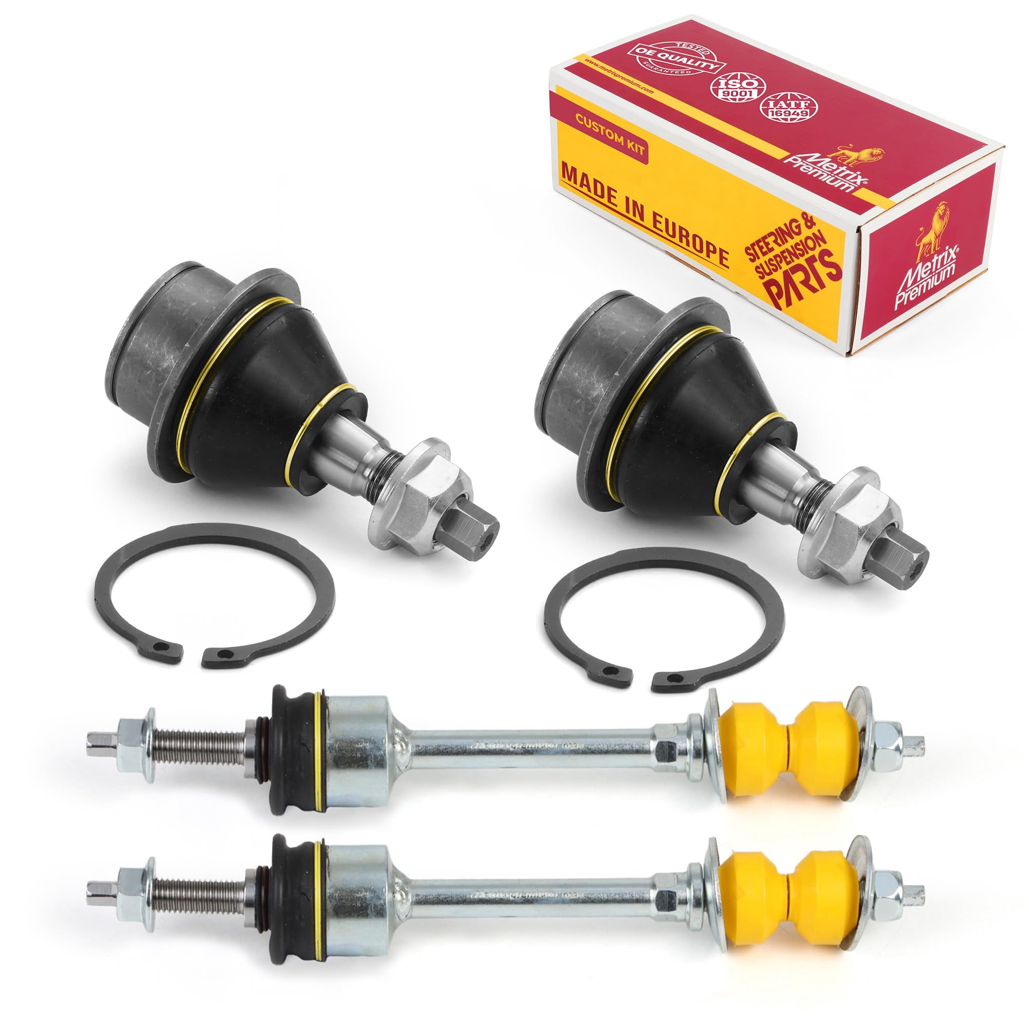 Metrix Premium Chassis Parts GDX - 4 PC L/R Front Sway Bar Stabilizer End Link & L/R Front Lower Ball Joint Kit Fits 05-11 Dodge Dakota, 06-09 Mitsubishi Raider, K750263, K80605