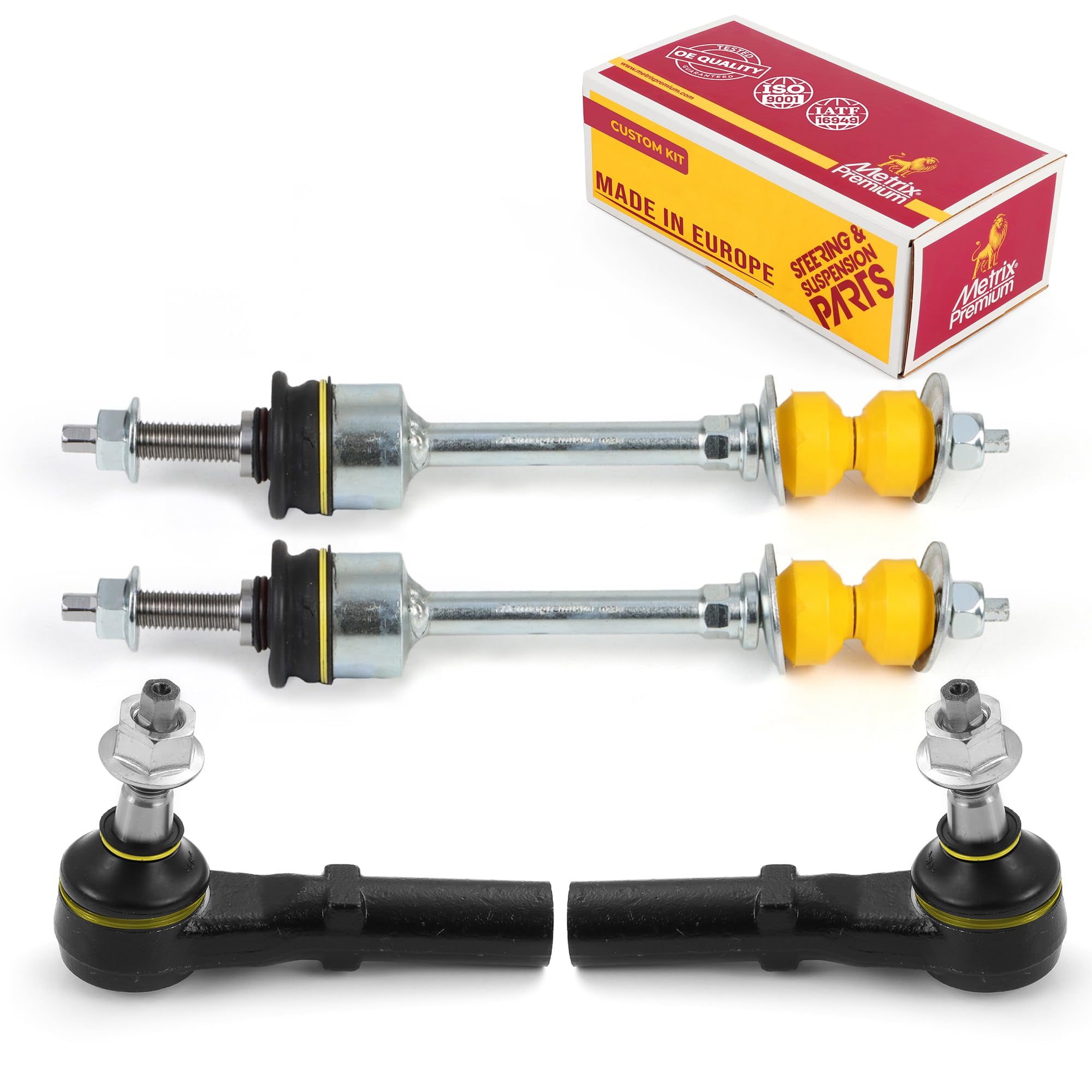 Sway Bar Link Kit TRQ Rear - Compatible With Dodge Dakota, Jeep Wrangler, Mitsubishi Raider, Ram Improved Handling Parts