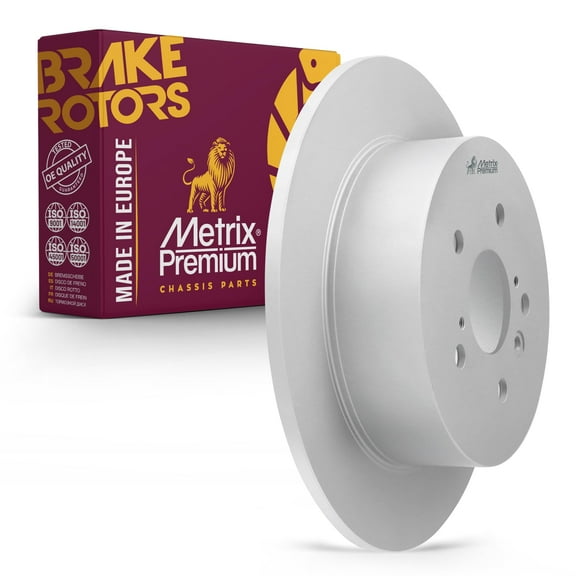 Metrix Premium Chassis Parts - 12.17 inch (309mm) Rear Coated Solid Disc Brake Rotor Fits 2008-2014 Toyota Highlander, Replacement 980631FZN, Made in Europe