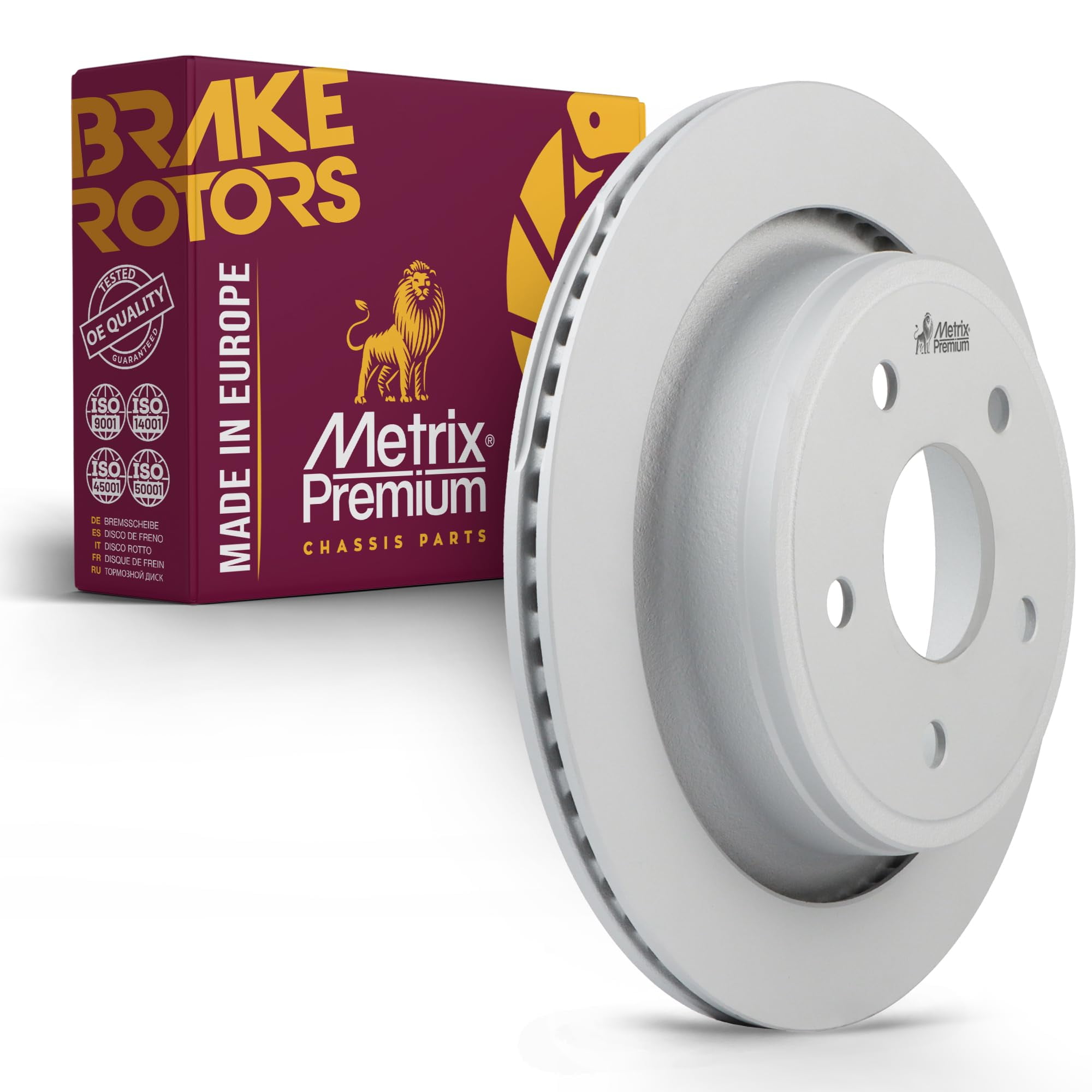 Metrix Premium Chassis Parts - 13.86 inch (352mm) Rear Coated Vented ...