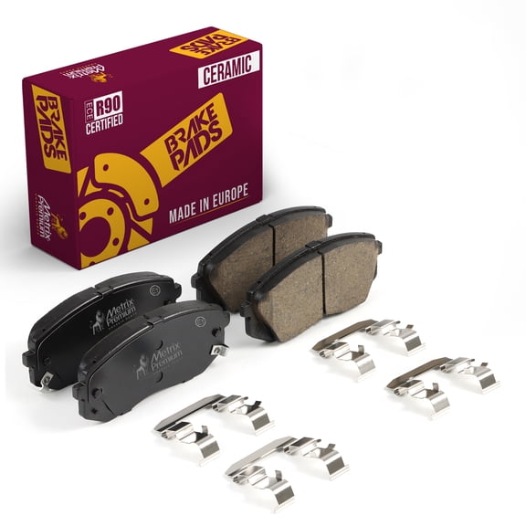 Metrix Premium Chassis Parts - Front Ceramic Disc Brake Pad Set D1295 Fits 2015 Hyundai Sonata, 10-17 Tucson, 14-16 Kia Cadenza, 07-12 Rondo, 15-17 Soul EV, 11-16 Sportage, Made in Europe
