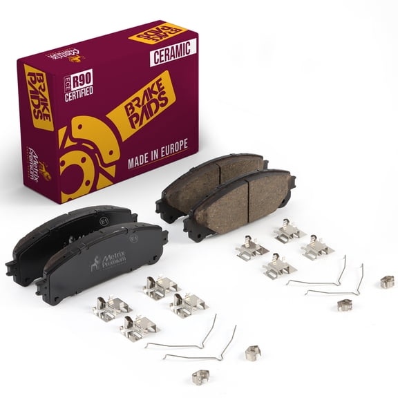 Metrix Premium Chassis Parts - Front Ceramic Disc Brake Pad Set D1324 Fits 15-17 Lexus NX200T,22-25 NX250,18-21 NX300,15-21 NX300H,22-25 NX350,20-21 Toyota Avalon,23-25 BZ4X,20-24 Camry,Crown