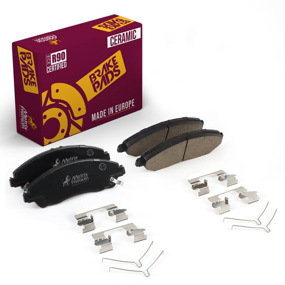 Metrix Premium Chassis Parts - Front Ceramic Disc Brake Pad Set D1723 Fits 2014-2020 Acura MDX, 2016-2022 Honda Pilot, 2017-2022 Honda Ridgeline, Made in Europe