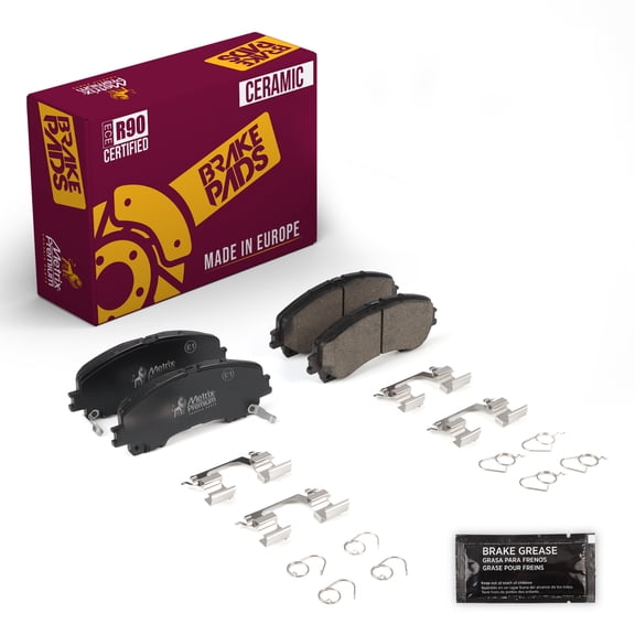 Metrix Premium Chassis Parts - Front Ceramic Disc Brake Pad Set D1736 Fits 14-24 INFINITI Q50, 17-22 Q60, 16-17, 19-22 Qx50, 22-24 Qx55, 14-19 Nissan Rogue, 23-24 Z Made in Europe