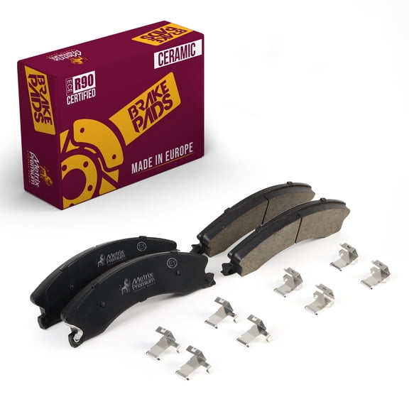 Metrix Premium Chassis Parts -Front&Rear Ceramic Disc Brake Pad Set D1411 Fits 09-20 Chevrolet Express 3500,09-20 Express 4500,11-19 Silverado 2500 HD,09-20 GMC Savana 3500,09-20 Savana 4500