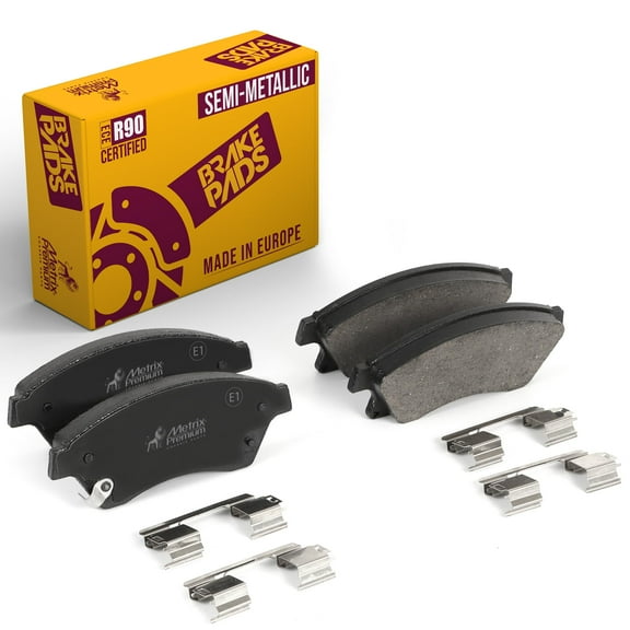Metrix Premium Chassis Parts - Front Semi-Metallic Disc Brake Pad Set D1522 Fits 2011-2015 Chevrolet Cruze, 2012-2017 Chevrolet Sonic, 2016 Cruze Limited, Made in Europe