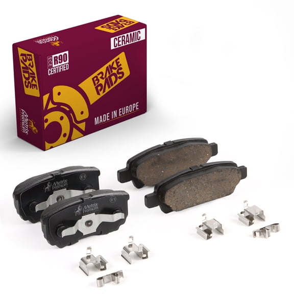 Metrix Premium Chassis Parts - Rear Ceramic Disc Brake Pad Set D1037 Fits 11-14 Chrysler 200, 07-10 Sebring,08-14 Dodge Avenger,07-12 Caliber,07-17 Jeep Compass,Patriot,04-16 Mitsubishi Lancer