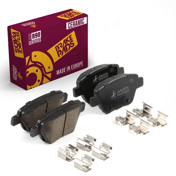 Metrix Premium Chassis Parts - Rear Ceramic Disc Brake Pad Set D1456 Fits 10-13 Audi A3, A3 Quattro,12-13 Volkswagen Beetle,11-16 Eos,12-14 GTI,10-14 Golf 10-14 Jetta,12-15 Passat Made in Europe