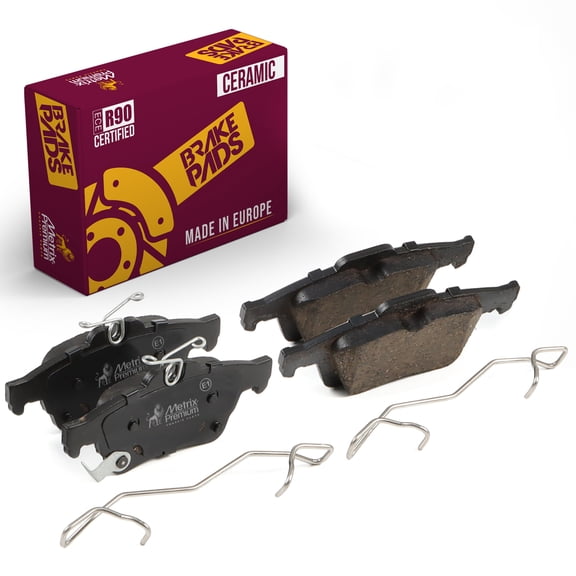 Metrix Premium Chassis Parts - Rear Ceramic Disc Brake Pad Set D1564 Fits 2013-2018 Ford C-Max, 2018-2022 Ecosport, 2013-2016 Escape, 2015-2018 Focus, 2014-2023 Transit Connect, Made in Europe