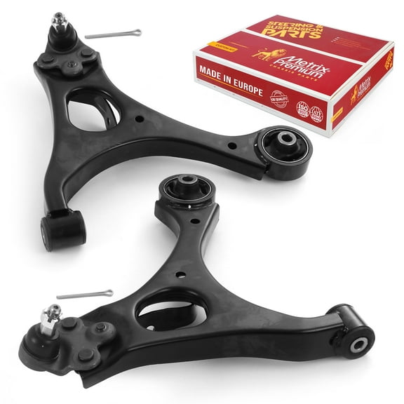 Metrix Premium Chassis Parts - Front Left & Right Lower Control Arm w Ball Joint & Bushing Assembly Kit Fits 2006-2011 Acura CSX, 2006-2011 Honda Civic, Replacement RK620382, RK620383, Made in Europe