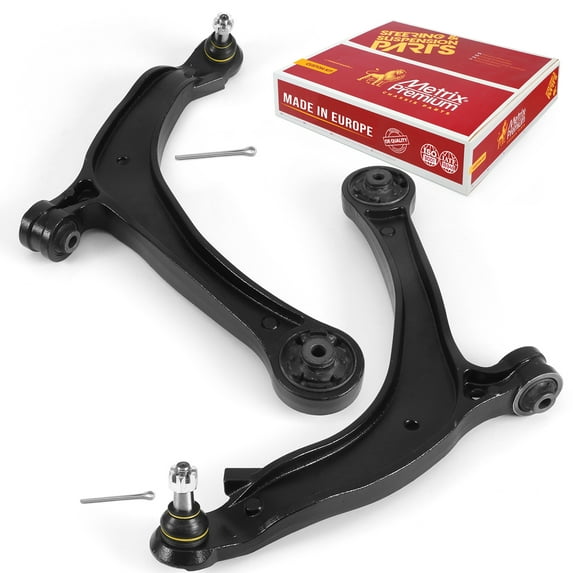 Metrix Premium Chassis Parts - Front Left & Right Lower Control Arm w Ball Joint & Bushing Assembly Kit Fits 2011-2013 Honda Odyssey, Replacement RK622210, RK622002, Made in Europe