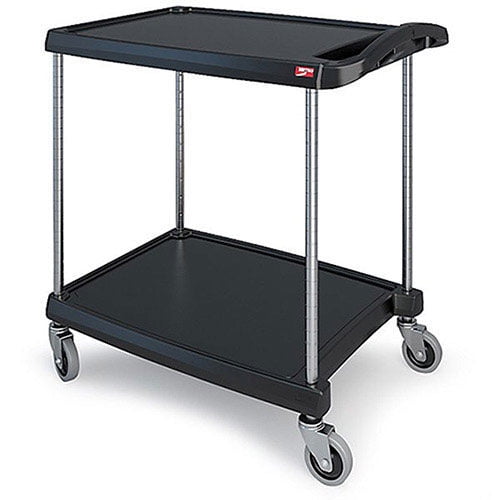 Metro Utility Cart w/2 Shelves 300 lb. Capacity 34-3/8"L x 23-7/16"W x 35-1/2"H Black