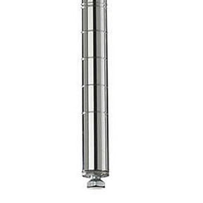 Metro 5414000 33 in. Super Erecta Site Select Mobile-Ready Industrial Wire Shelving Post - Chrome