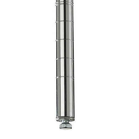 Metro 5414400 86 in. Super Erecta Site Select Mobile-Ready Industrial Wire Shelving Post - Chrome